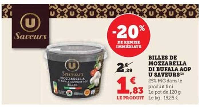 BILLES DE MOZZARELLA DI BUFALA AOP U SAVEURS