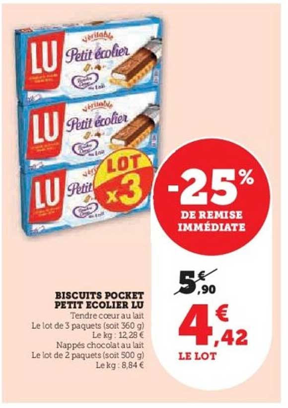 BISCUITS POCKET PETIT ECOLIER LU
