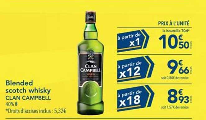 Blended scotch whisky CLAN CAMPBELL