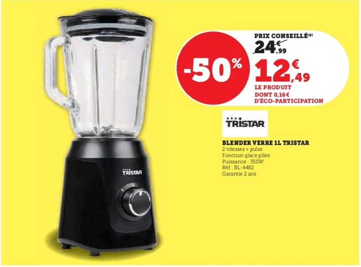 BLENDER VERRE 1L TRISTAR