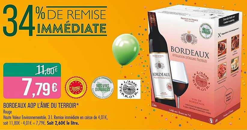 BORDEAUX AOP L'ÂME DU TERROIR* Rouge