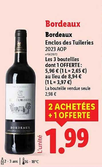 Bordeaux Enclos des Tuileries 2023 AOP