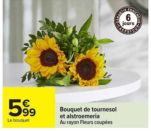 Bouquet de tournesol et alstroemeria