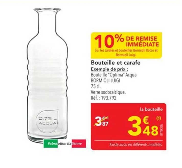 Bouteille et carafe