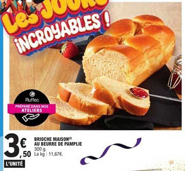 Brioche Maison au Beurre de Pamplie