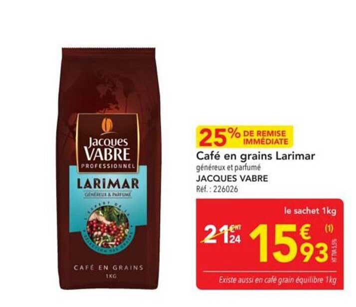 Café en grains Larimar généreux et parfumé