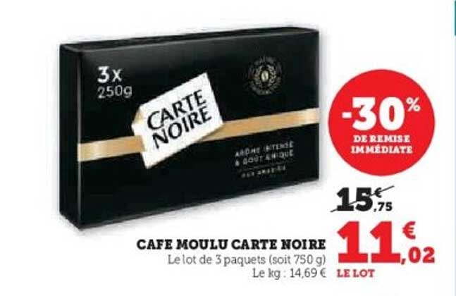 CAFE MOULU CARTE NOIRE