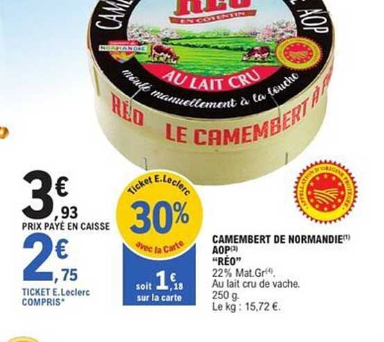 CAMEMBERT DE NORMANDIE AOP "RÉO"