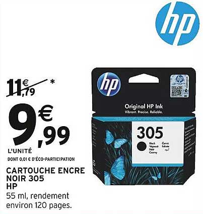 CARTOUCHE ENCRE NOIR 305 HP