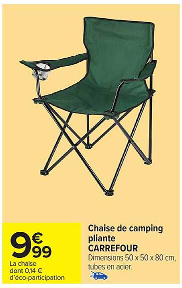Chaise de camping pliante CARREFOUR