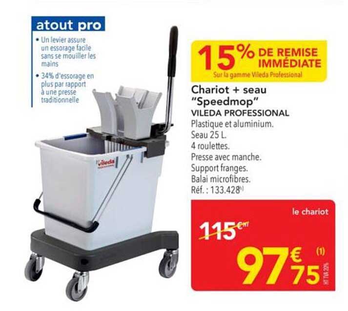 Chariot + seau "Speedmop" VILEDA PROFESSIONAL