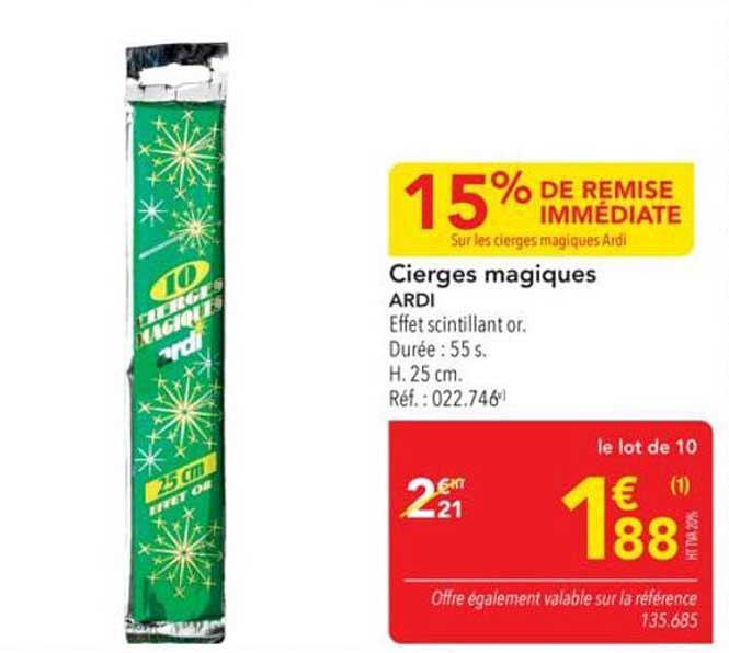 Cierges magiques ARDI
