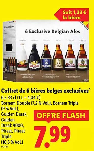 Coffret de 6 bières belges exclusives*