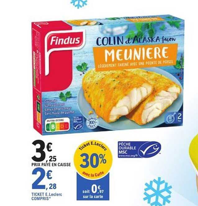 COLIN d'Alaska façon Meunière