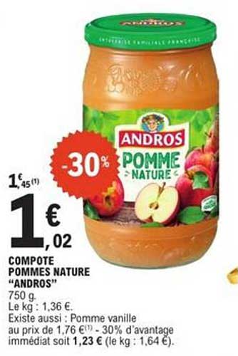 COMPOTE POMMES NATURE “ANDROS”