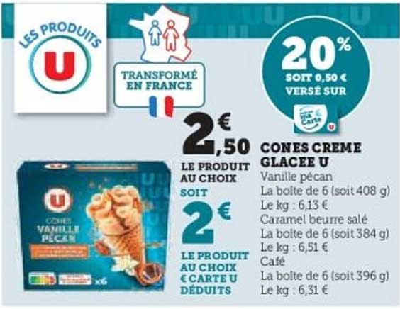 CONES CREME GLACEE U