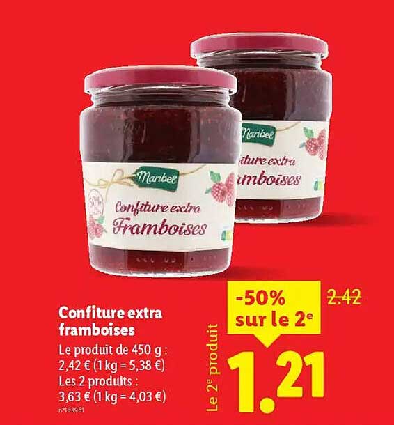 Confiture extra framboises
