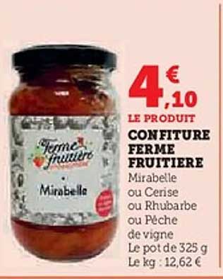 CONFITURE FERME FRUITIERE