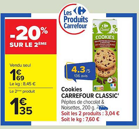 Cookies CARREFOUR CLASSIC'