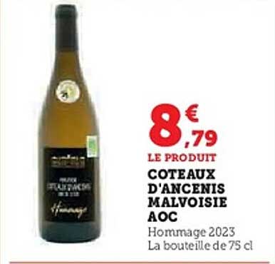 COTEAUX D'ANCENIS MALVOISIE AOC