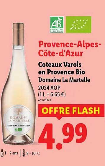 Coteaux Varois en Provence Bio Domaine La Martelle