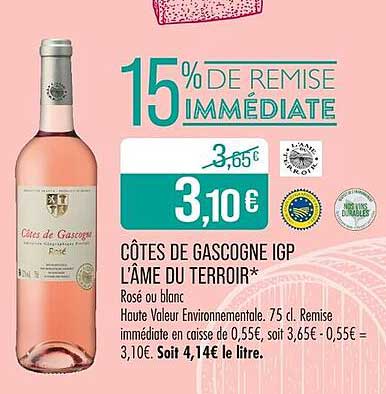 Côtes de Gascogne IGP L'âme du Terroir