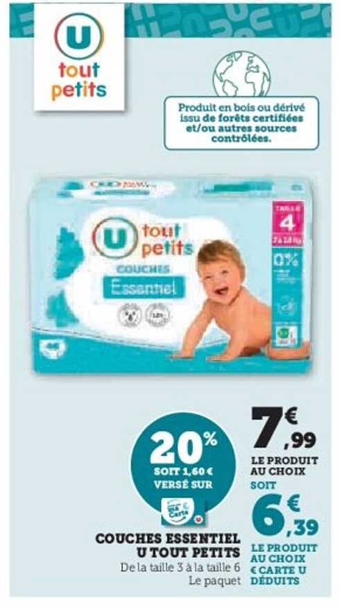 COUCHES ESSENTIEL U TOUT PETITS