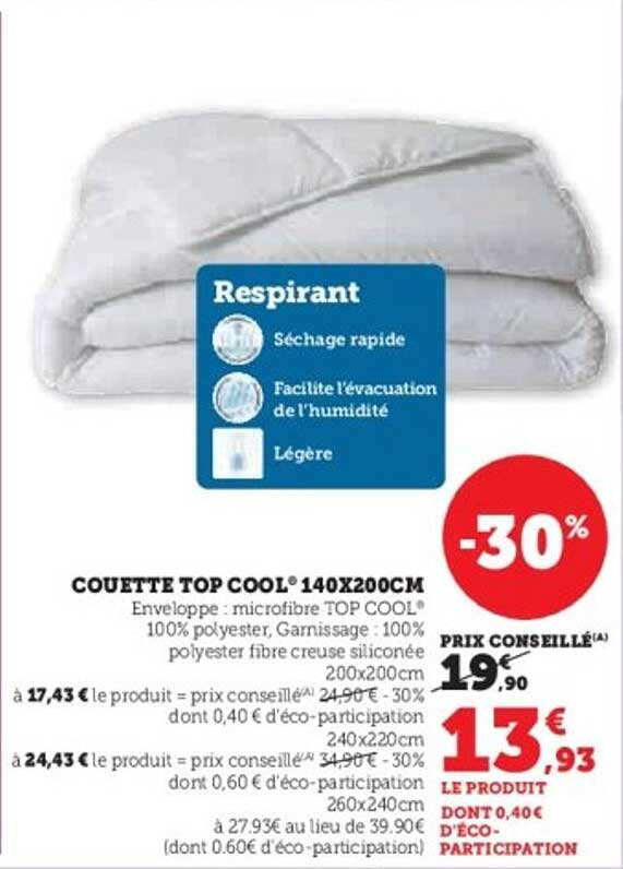 COUETTE TOP COOL® 140X200CM
