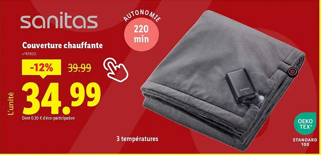 Couverture chauffante