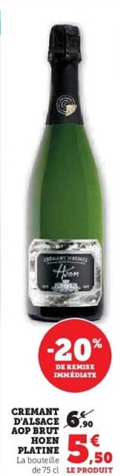 Cremant d'Alsace AOP Brut Hoen Platine