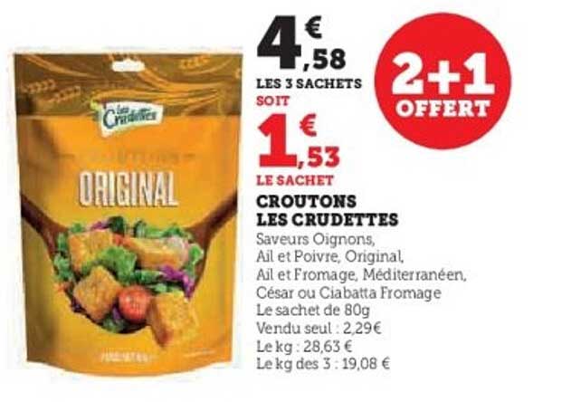 CROUTONS LES CRUDettes