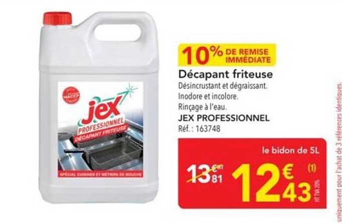 Décapant friteuse