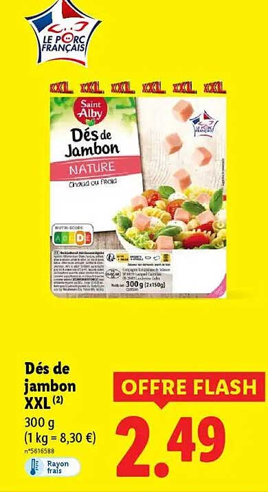 Dés de jambon XXL