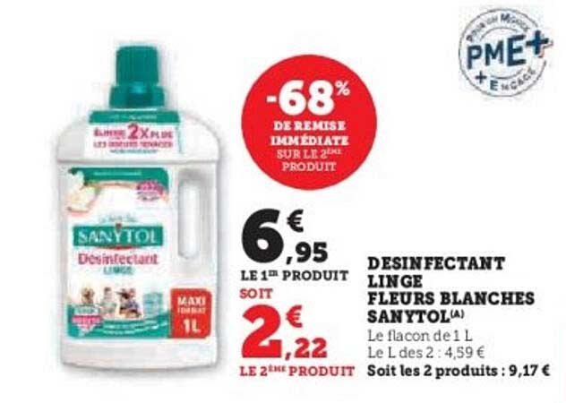 DESINFECTANT LINGE FLEURS BLANCHES SANYTOL