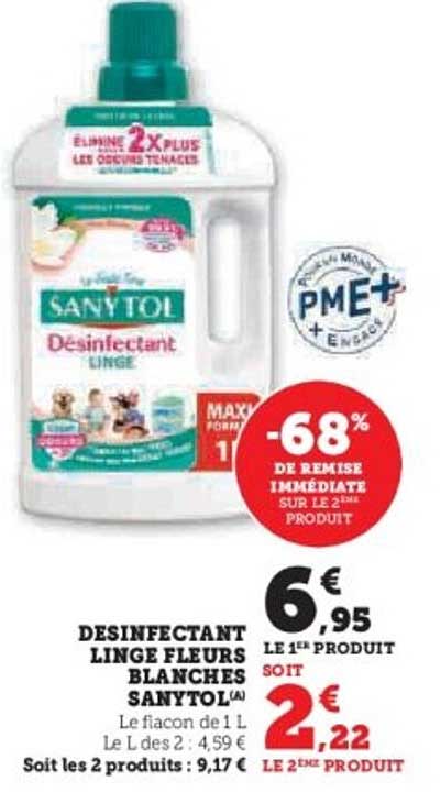 DESINFECTANT LINGE FLEURS BLANCHES SANYTOL(A)