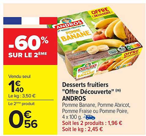 Desserts fruitiers "Offre Découverte" (m) ANDROS