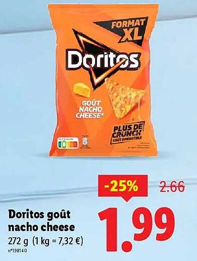 Doritos goût nacho cheese
