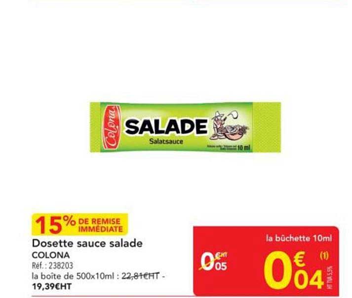Dosette sauce salade COLONA