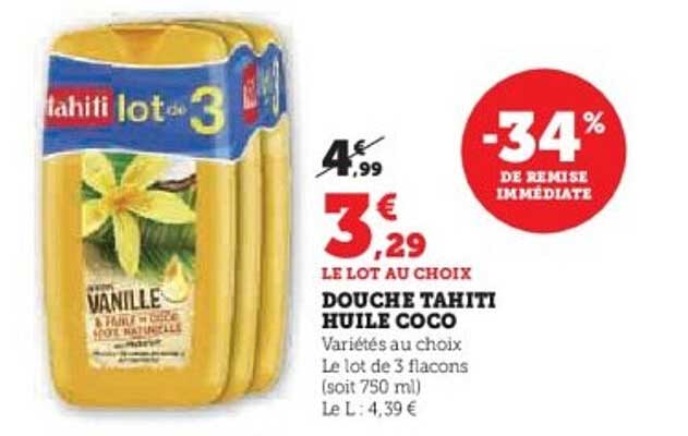 DOUCHE TAHITI HUILE COCO