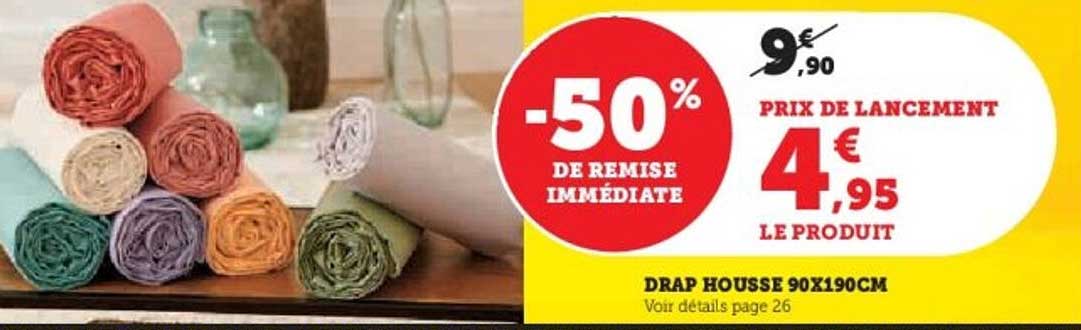 DRAP HOUSSE 90X190CM