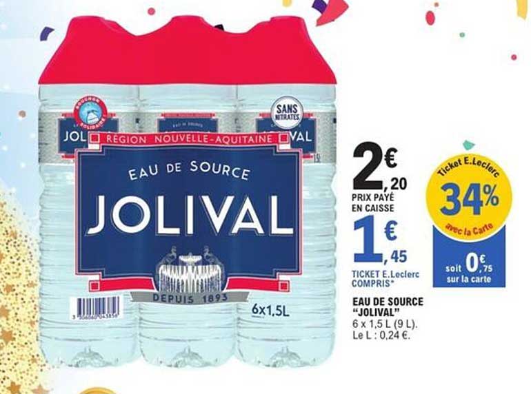 EAU DE SOURCE "JOLIVAL"
