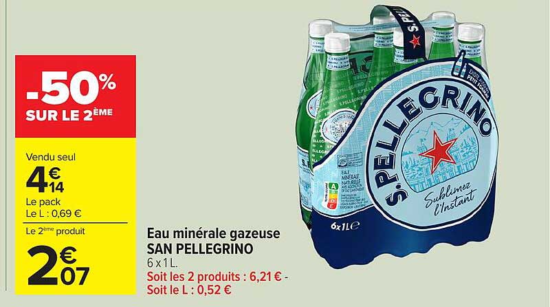 Eau minérale gazeuse SAN PELLEGRINO