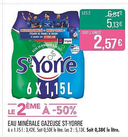 EAU MINÉRALE GAZEUSE ST-YORRE