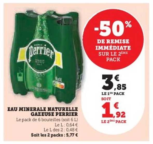 EAU MINERALE NATURELLE GAZEUSE PERRIER