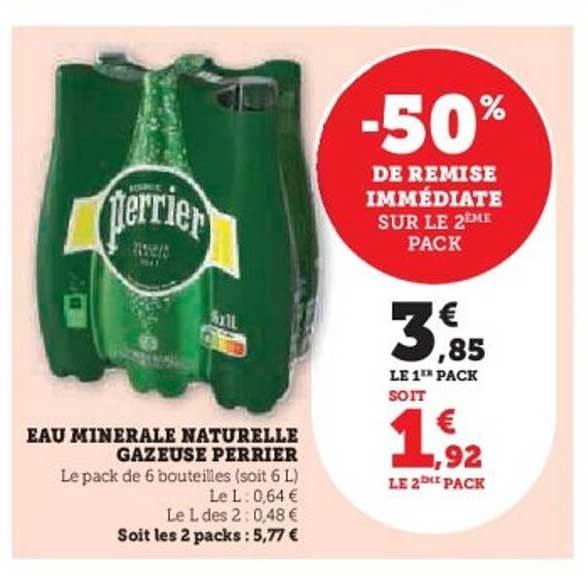 EAU MINERALE NATURELLE GAZIEUSE PERRIER