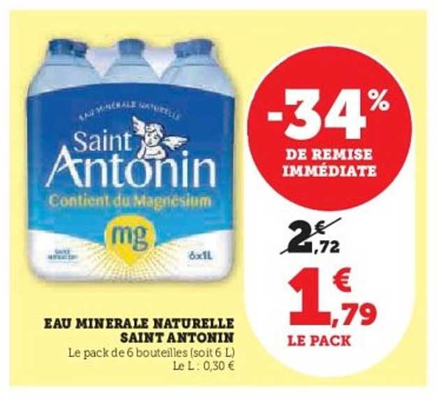 EAU MINERALE NATURELLE SAINT ANTONIN