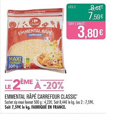 EMmental Râpé Carrefour Classic'