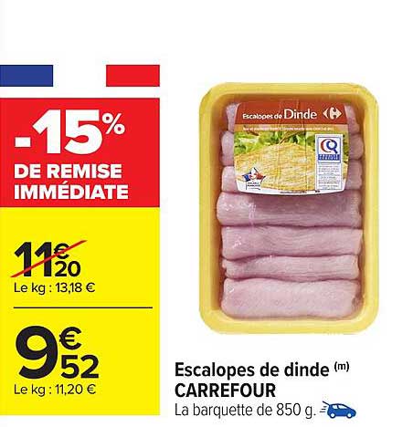 Escalopes de dinde (m) CARREFOUR