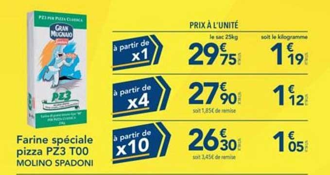 Farine spéciale pizza PZ3 T00 MOLINO SPADONI