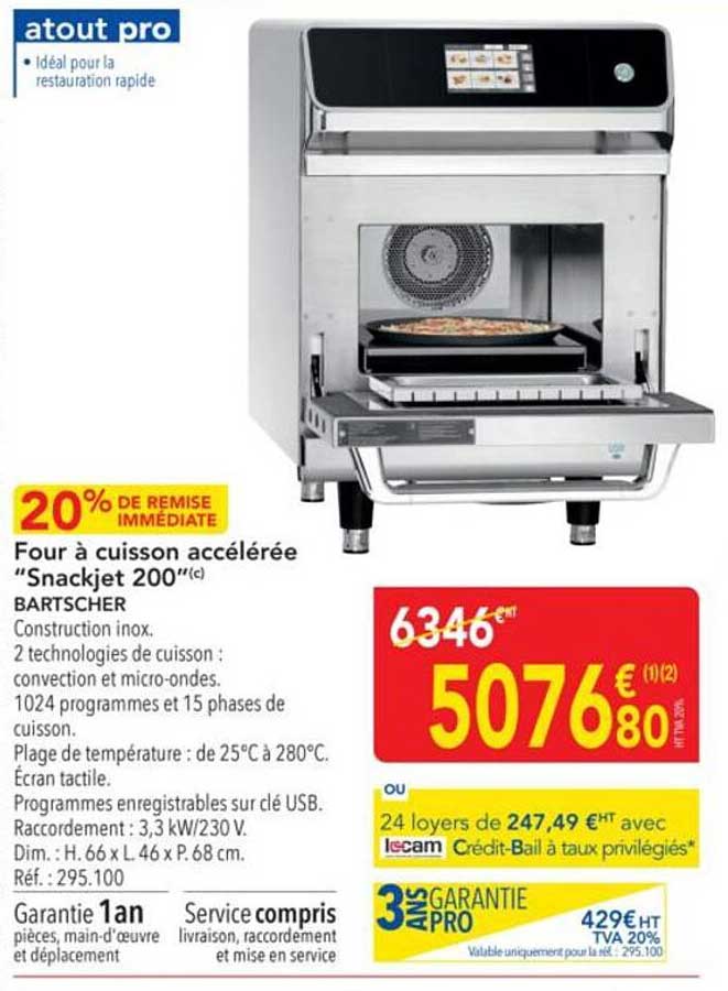 Four à cuisson accélérée "Snackjet 200"
